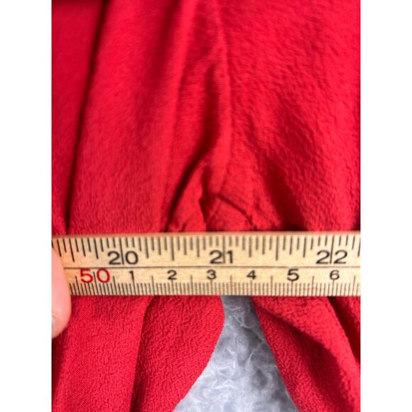 Madewell Women’s Drapey Open-Front Blouse – Red – Size XXL - Picture 4 of 8